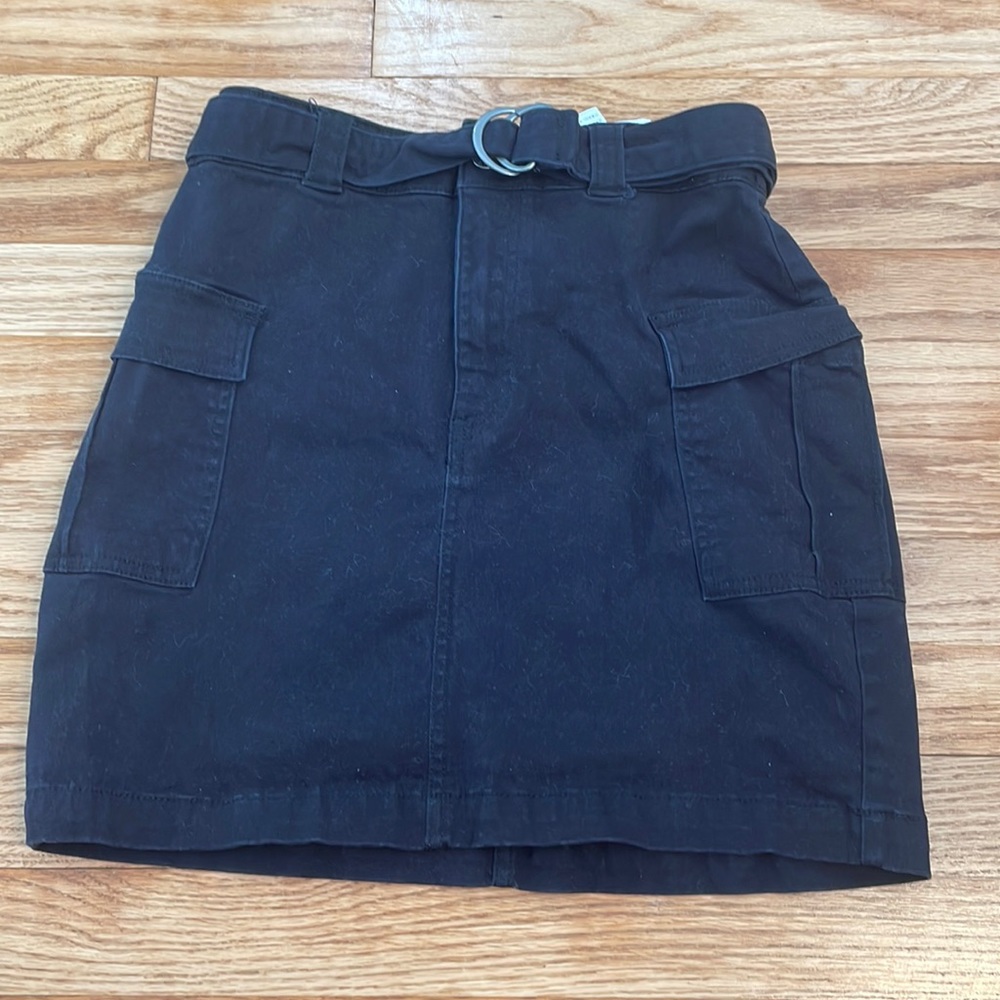 Black Cargo Pencil Skirt Hollister
